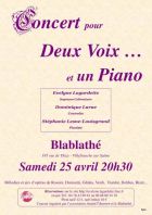 Concert pour deux voix ... et un piano